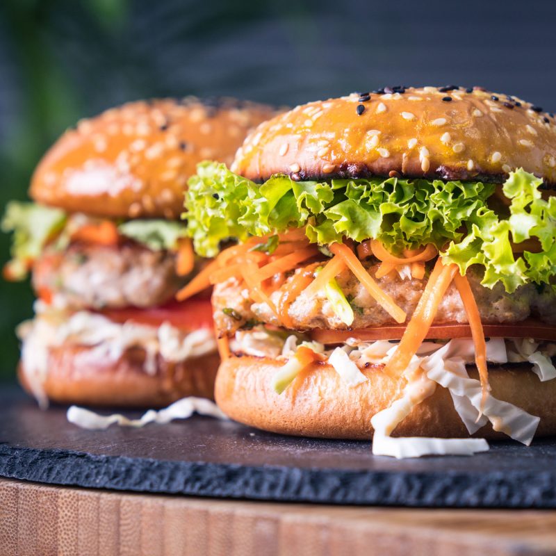 Sriracha Pork Burgers