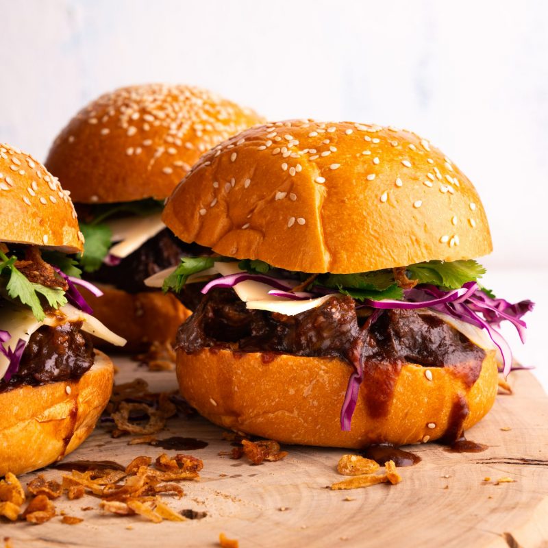 Asian Beef Short Rib Burgers