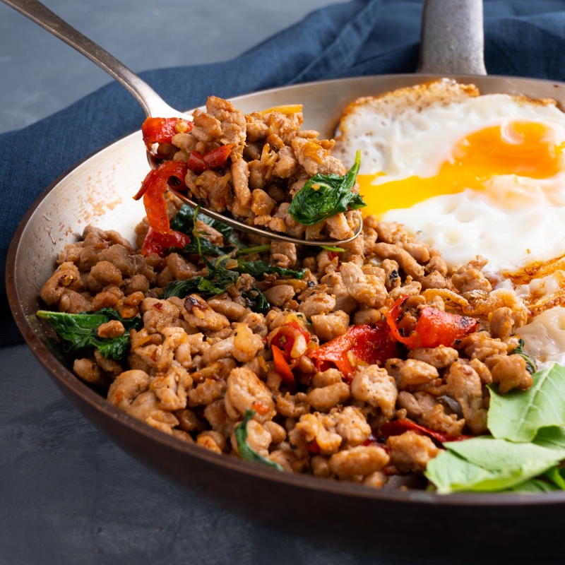 Thai Spicy Pork & Egg Breakfast