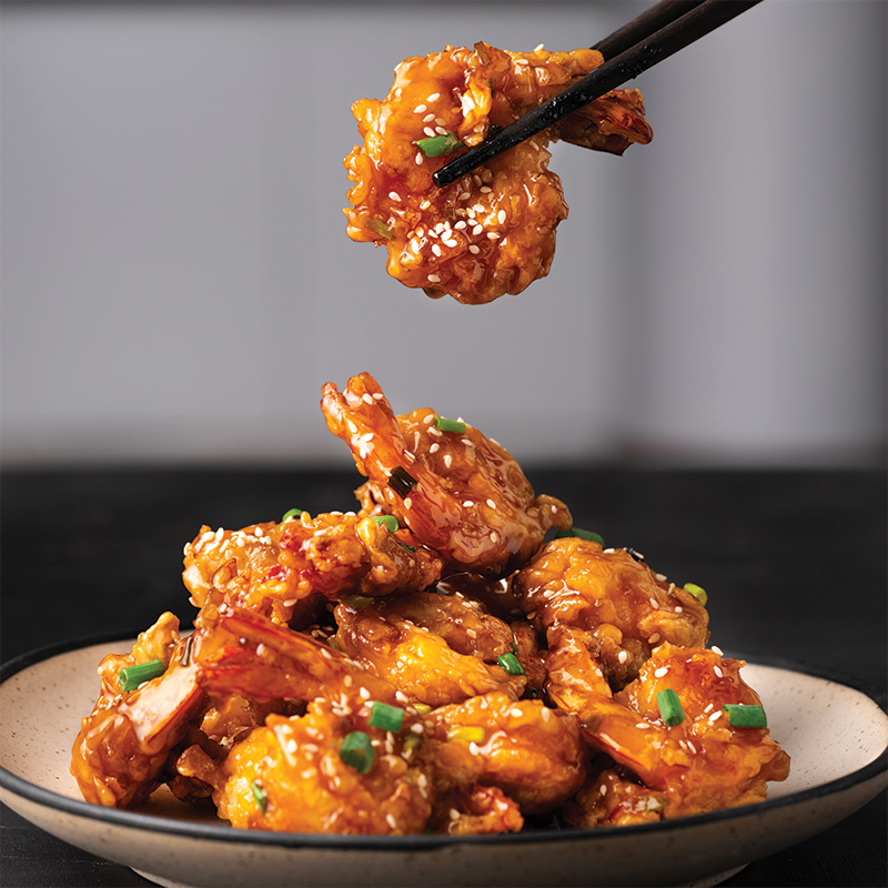 Chinese Honey Prawns