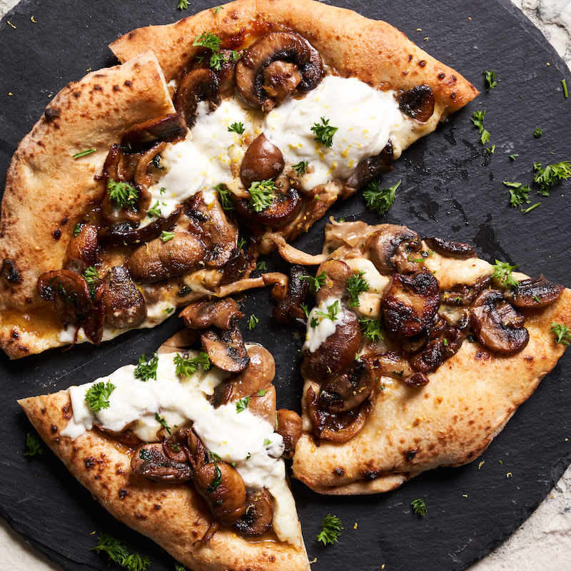 Four Cheese Miso Mushroom Pizza