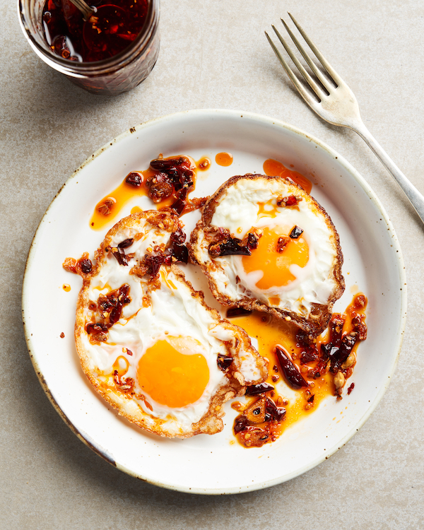 Fried Eggs with Chilli Crisp