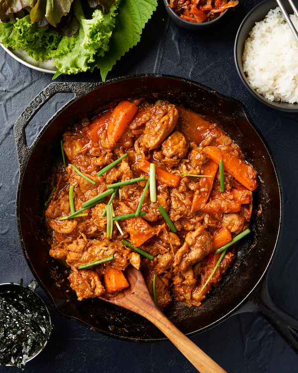 Korean Dakgalbi (Spicy Chicken & Vegetables)