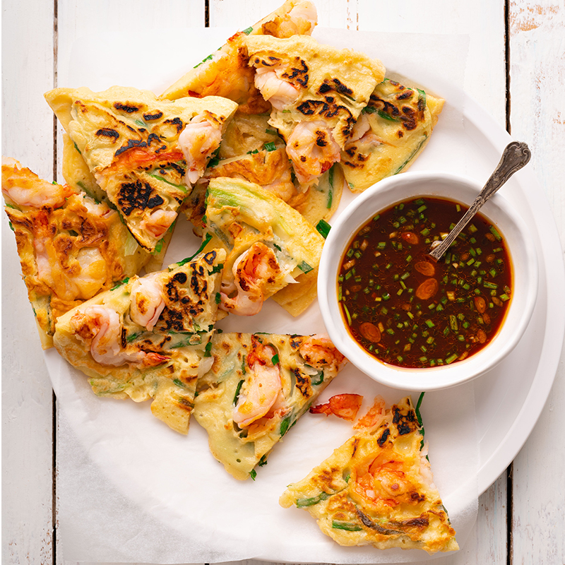 Korean Prawn Pancakes