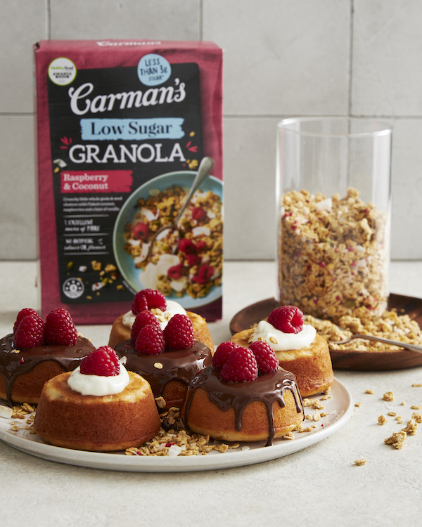 Raspberry & Coconut Granola Muffins