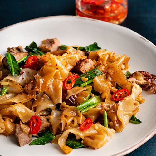 Roast Duck Pad See-ew Noodles
