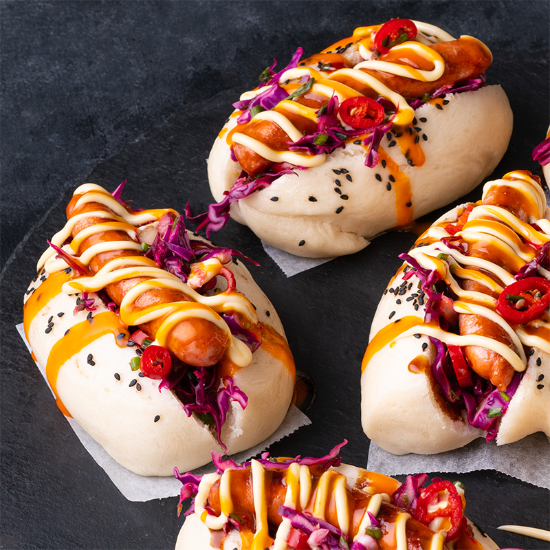Spicy Hot Dog Bao