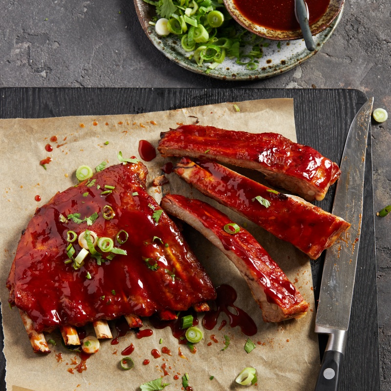 Sticky Korean Ginger Beer Ribs