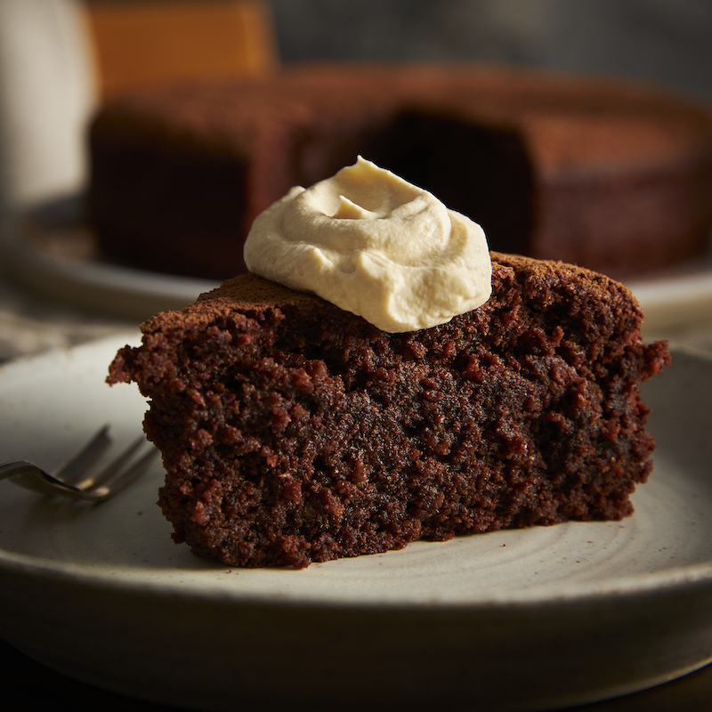 Chocolate, Bourbon & Espresso Cream Flourless Torte